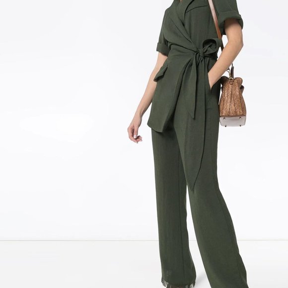 Nanushka Astero wrap front jumpsuit - Picture 2 of 4